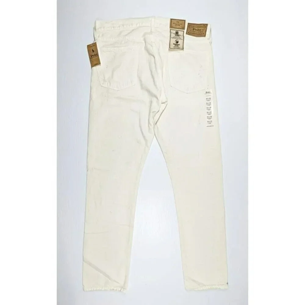 Polo Ralph Lauren Men's Sullivan Slim Distressed Jean White Size 34 (MSRP $198)